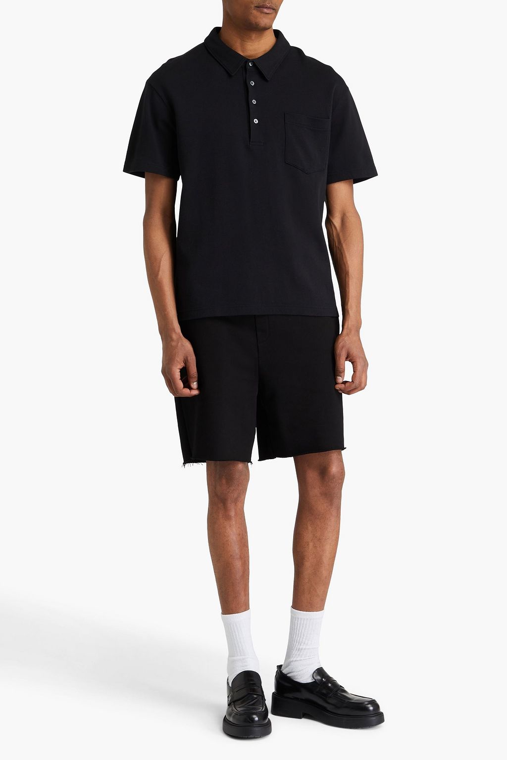 FRAME Cotton-jersey polo shirt