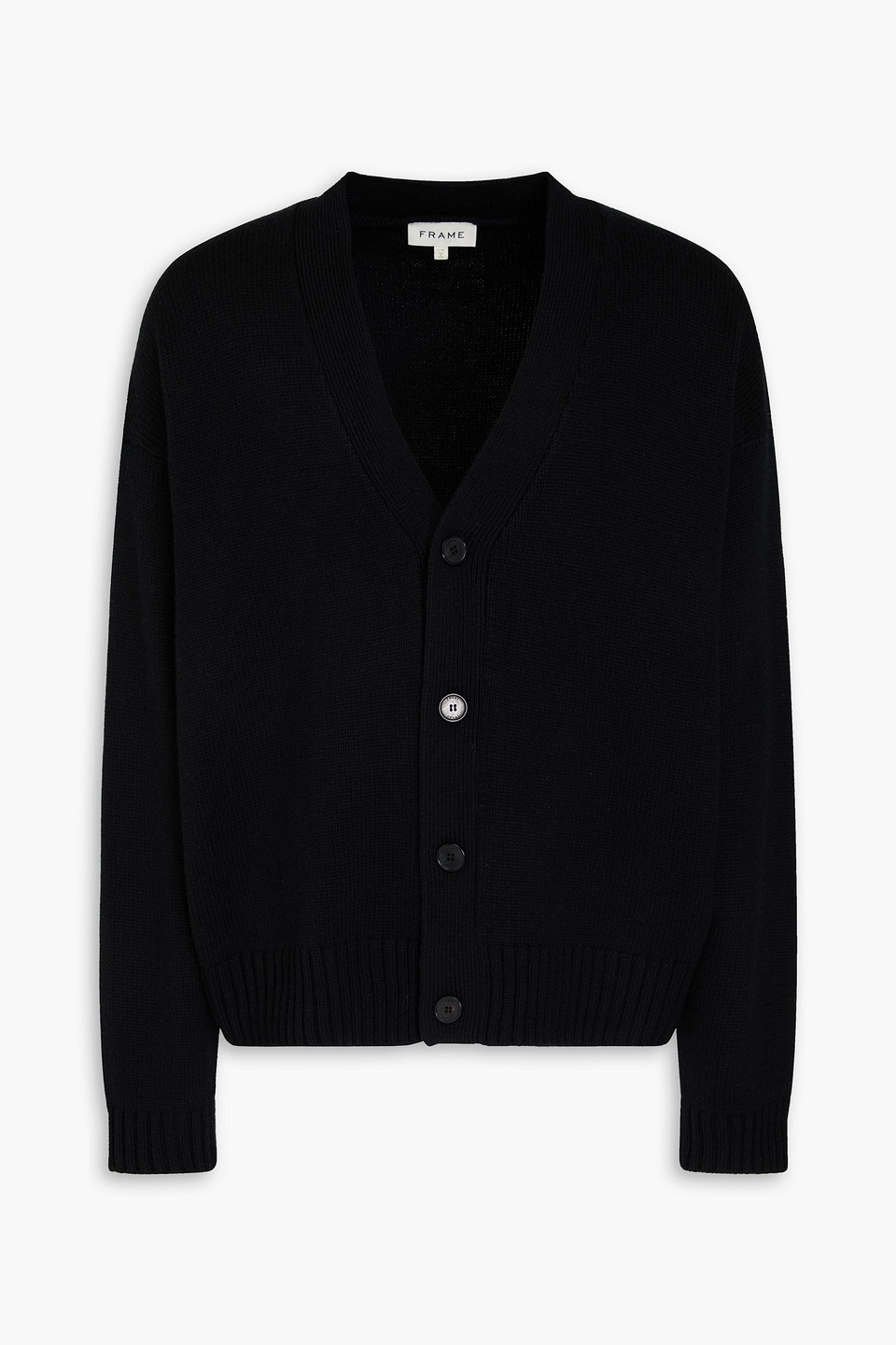 frame - wool and silk-blend cardigan - black - xl