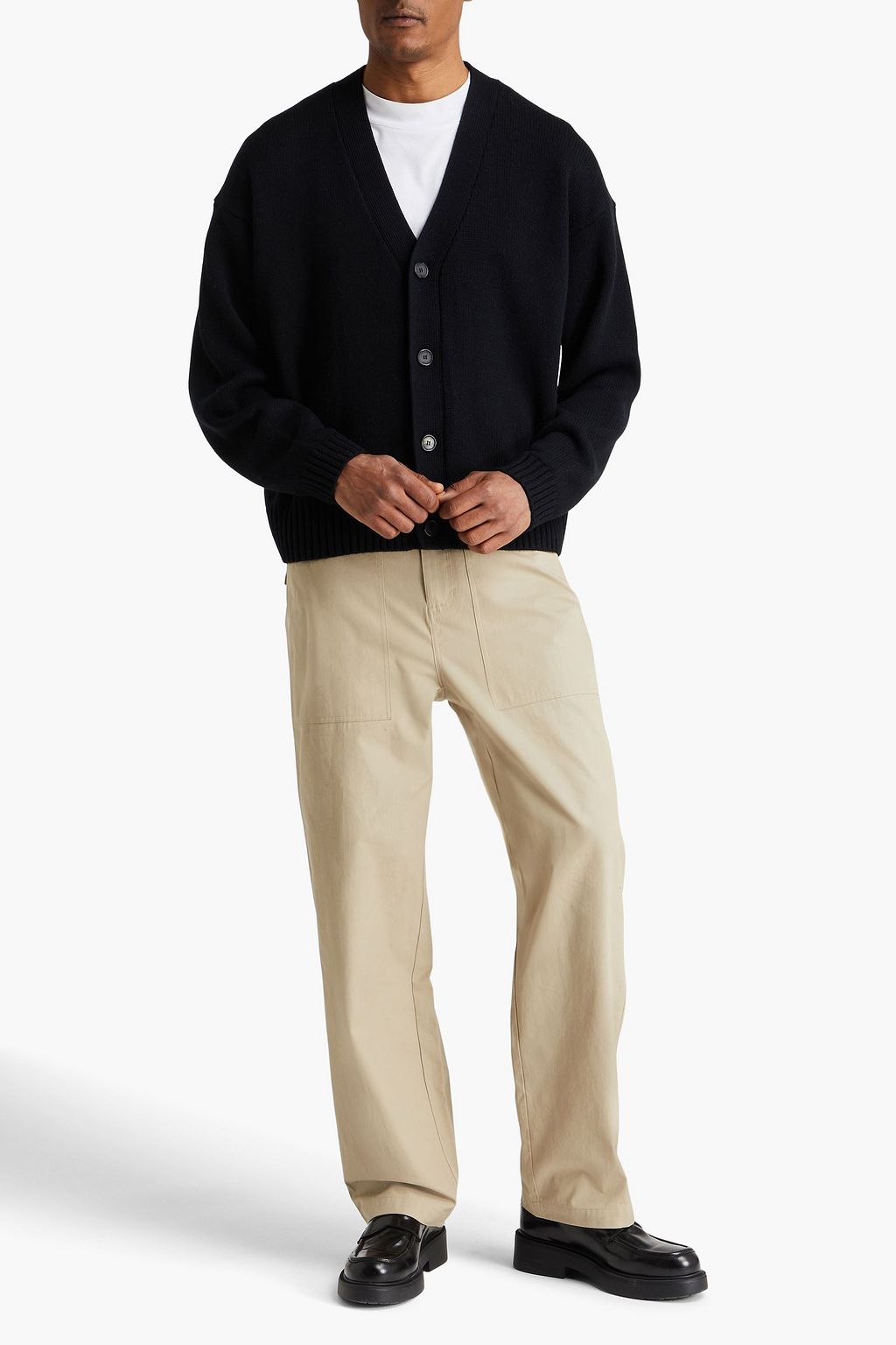 FRAME Wool and silk-blend cardigan