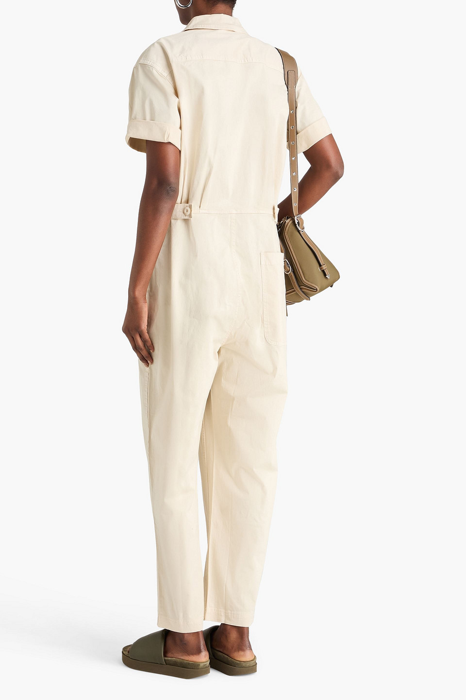 ALEX MILL STANDARD CROPPED COTTON-BLEND JUMPSUIT