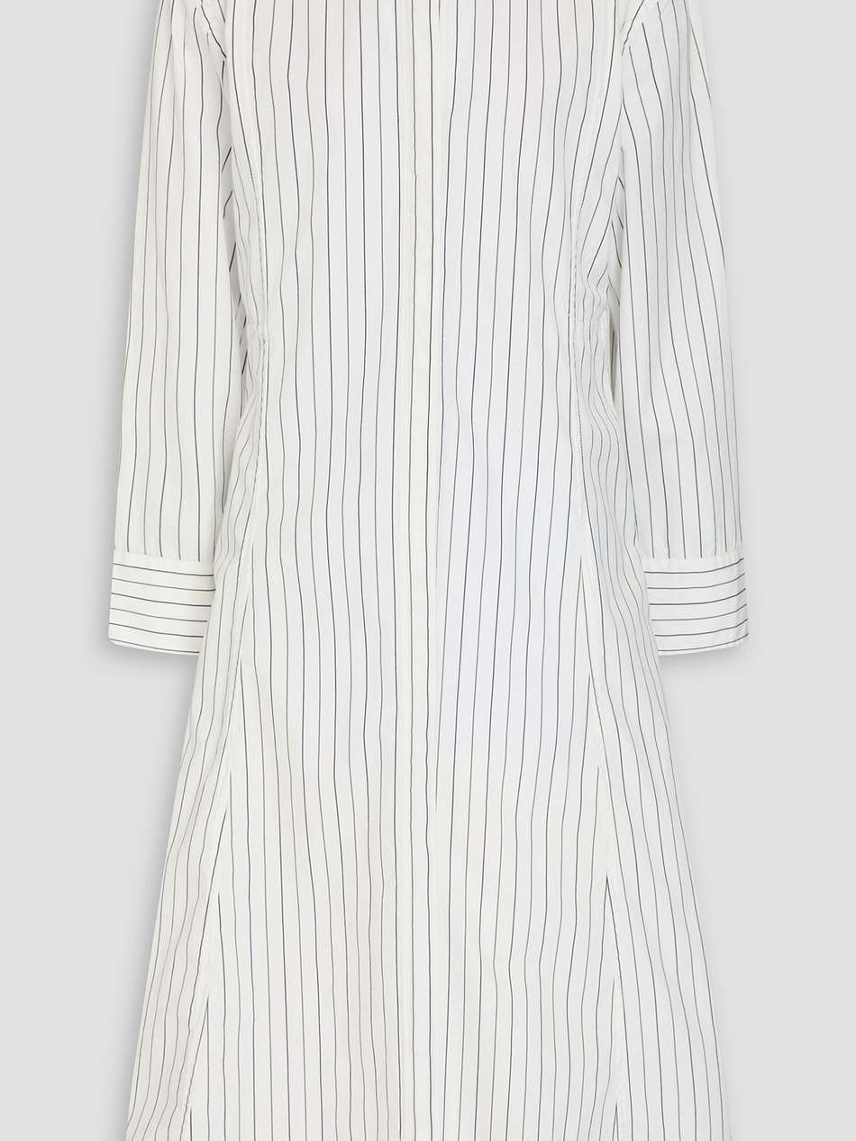 jules striped cotton-blend poplin midi shirt dress