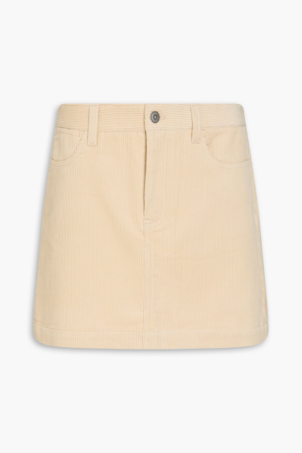 Alex Mill Camden Cotton-corduroy Mini Skirt In Beige