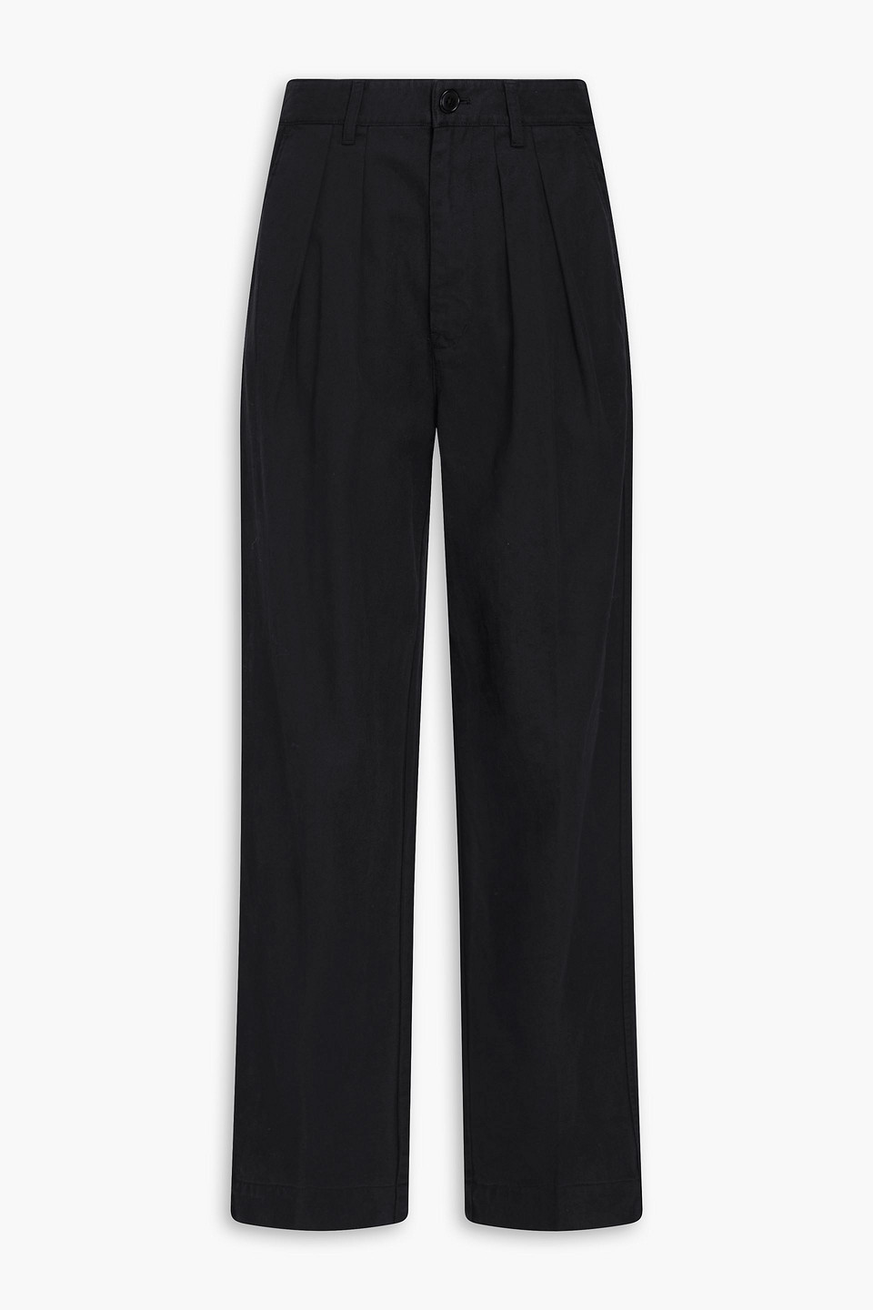 Alex Mill Keaton Cotton And Lyocell-blend Tapered Pants In Black