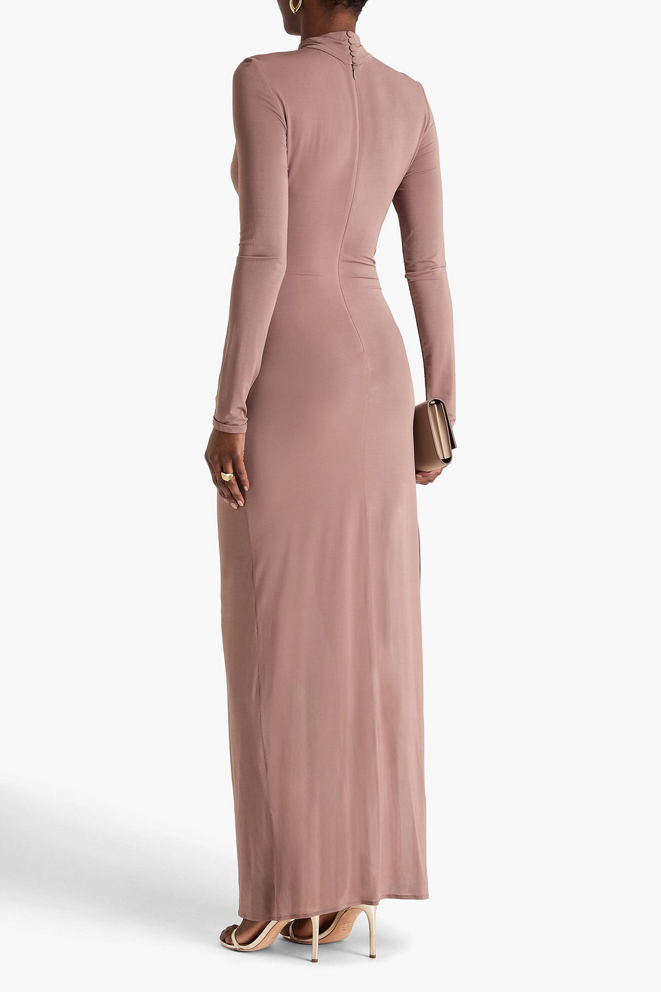  Magda Butrym - Drapiertes Maxikleid Aus Jersey - Neutral - Fr 40 