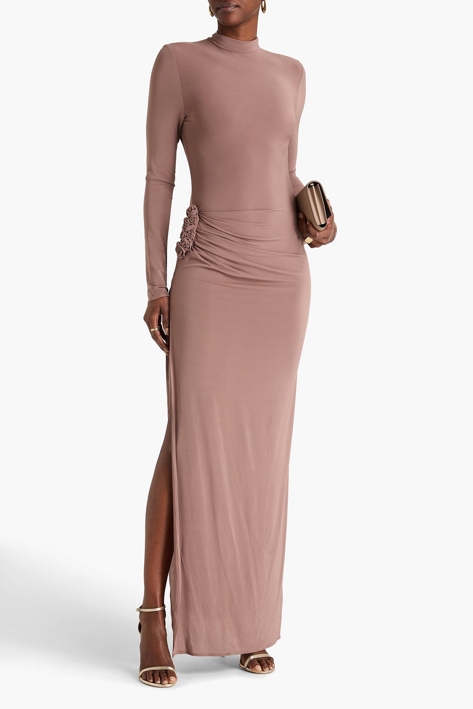  Magda Butrym - Drapiertes Maxikleid Aus Jersey - Neutral - Fr 40 