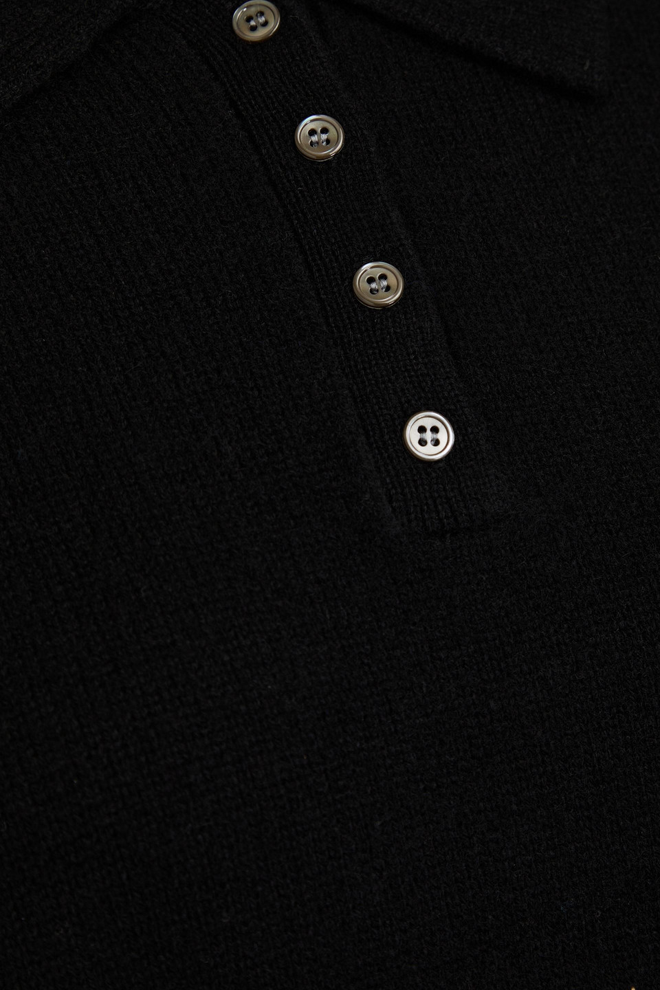 Alex Mill Alice Cashmere Polo Sweater In Black