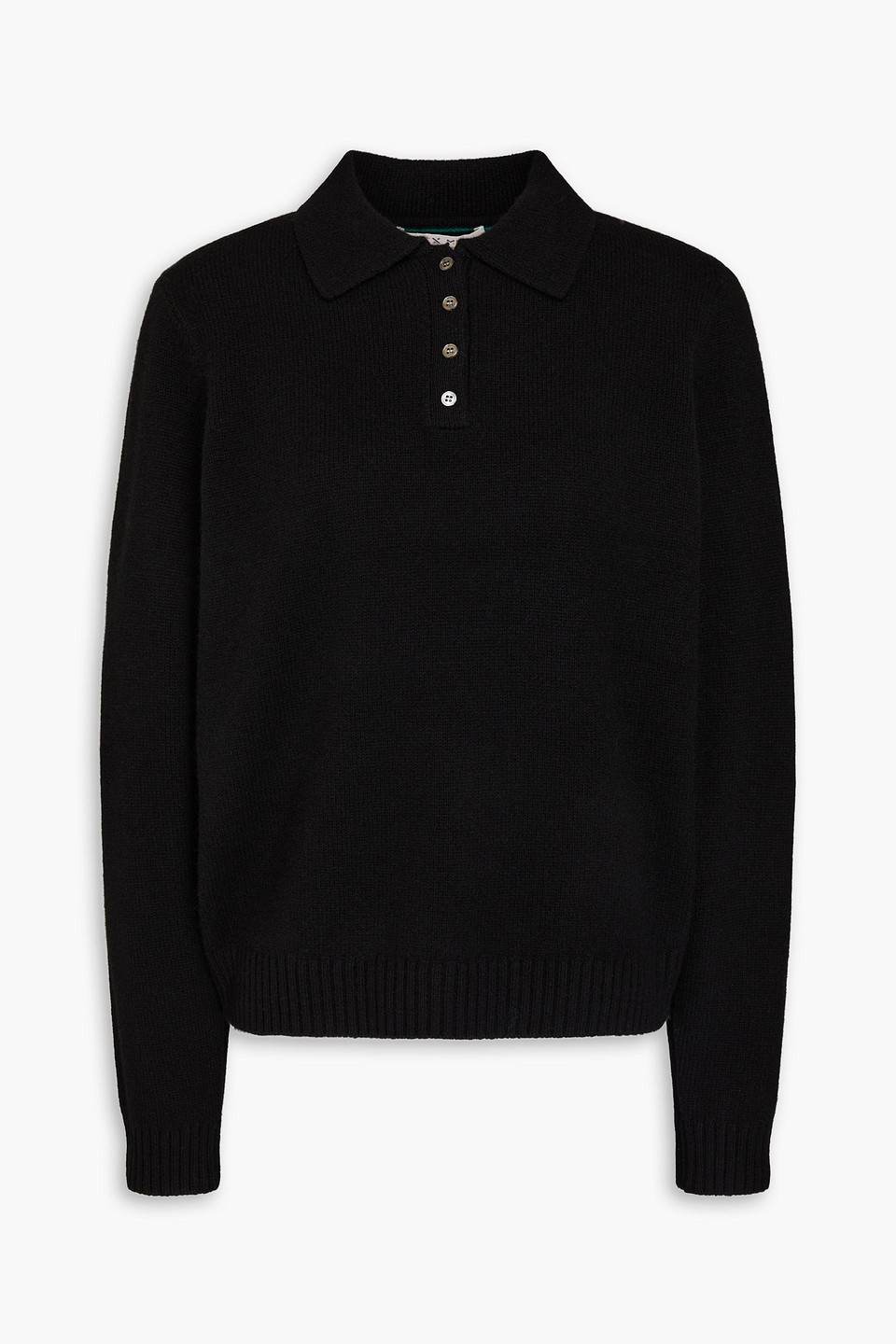 Alex Mill Alice Cashmere Polo Sweater In Black
