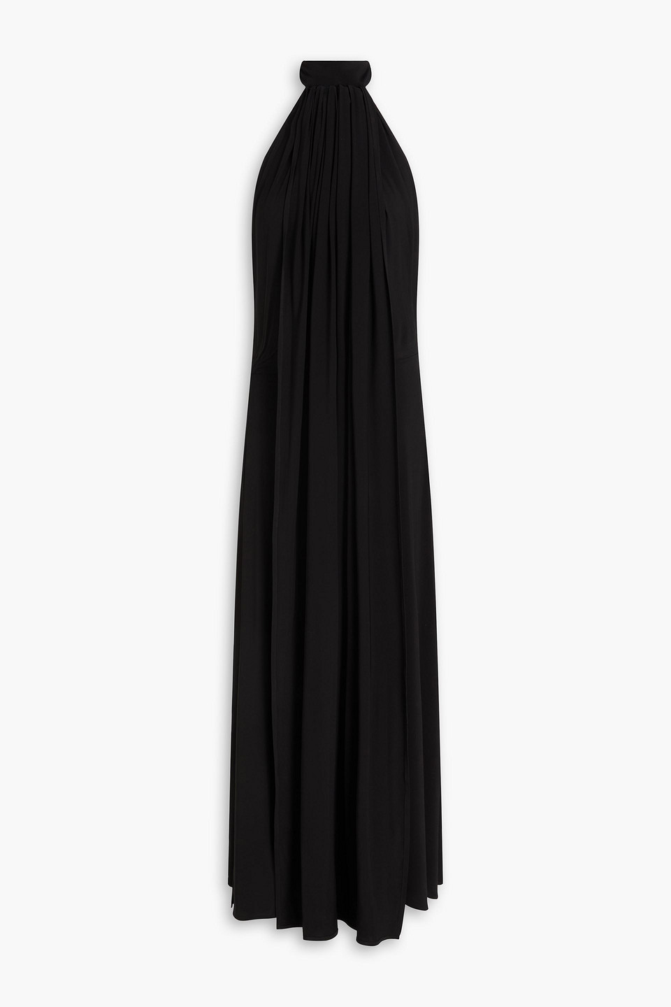 Magda Butrym Draped Jersey Halterneck Maxi Dress In Black