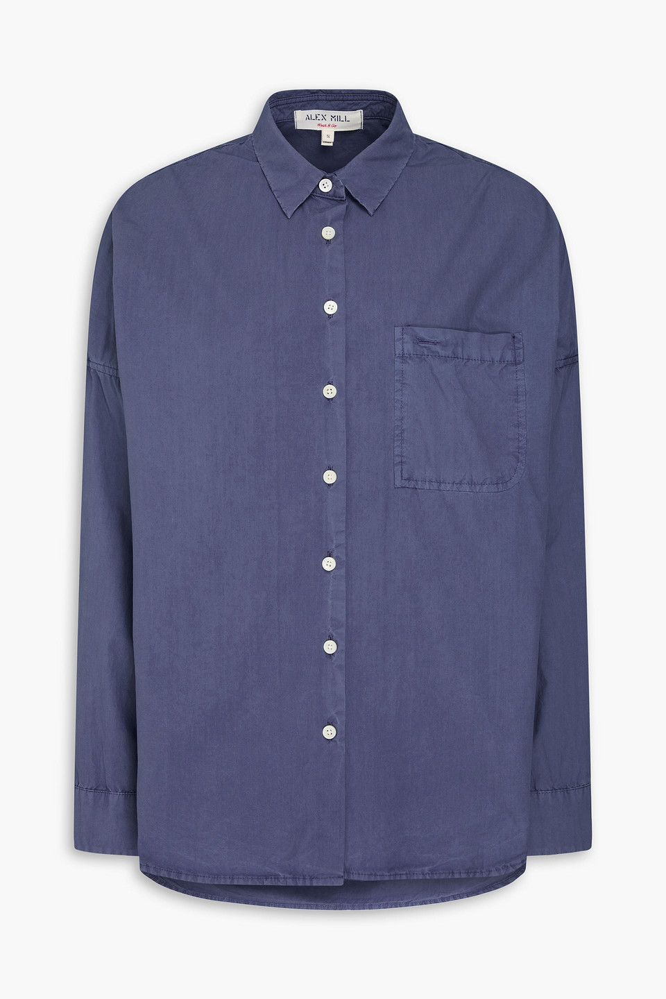 Alex Mill Jo Cotton-poplin Shirt In Indigo