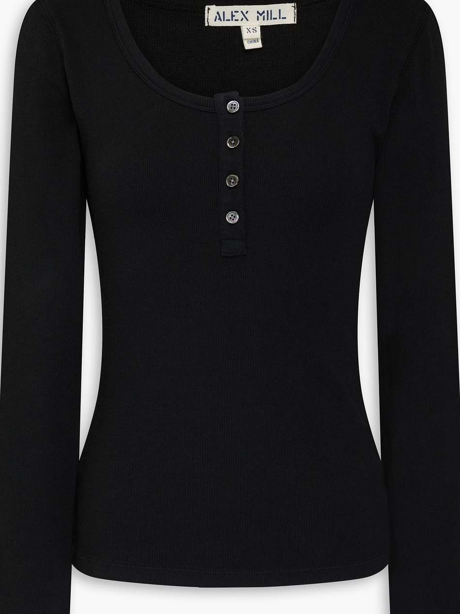 everyday ribbed cotton-blend jersey top