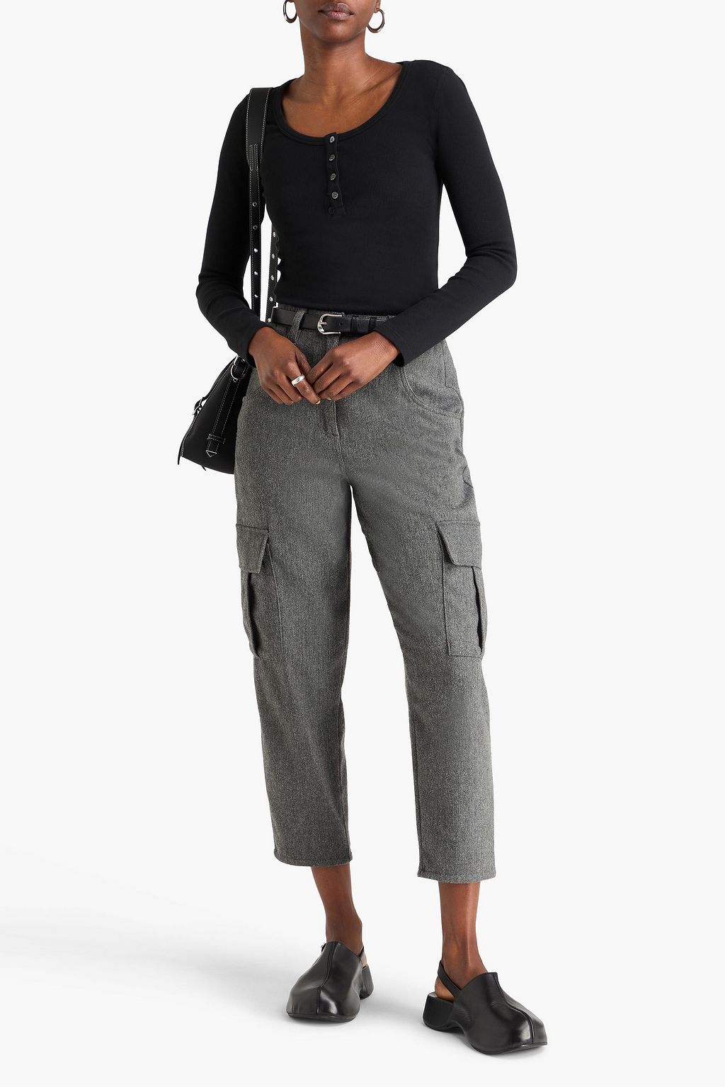 ALEX MILL Everyday ribbed cotton-blend jersey top