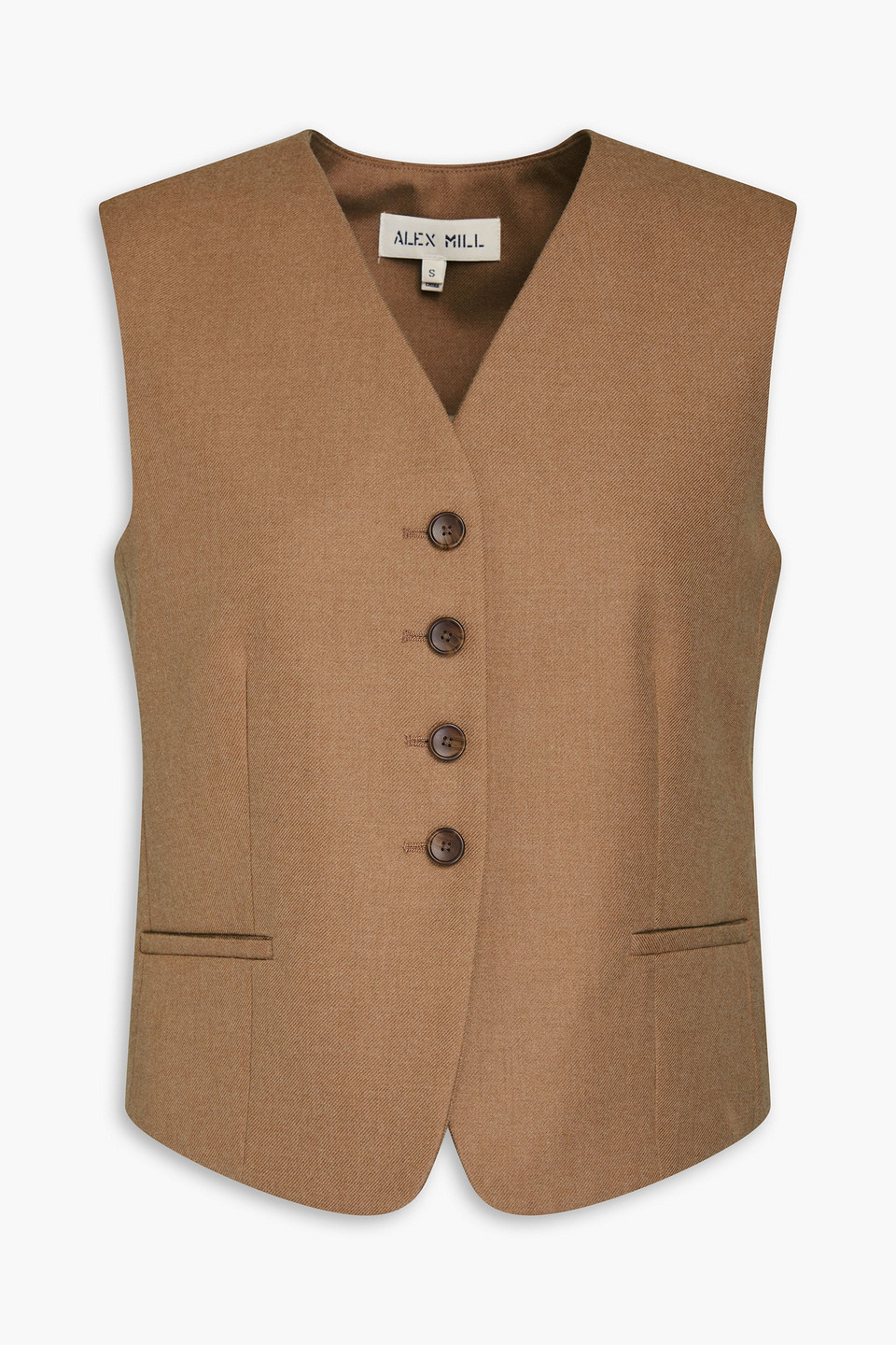 Alex Mill Soho Flannel Vest In Camel