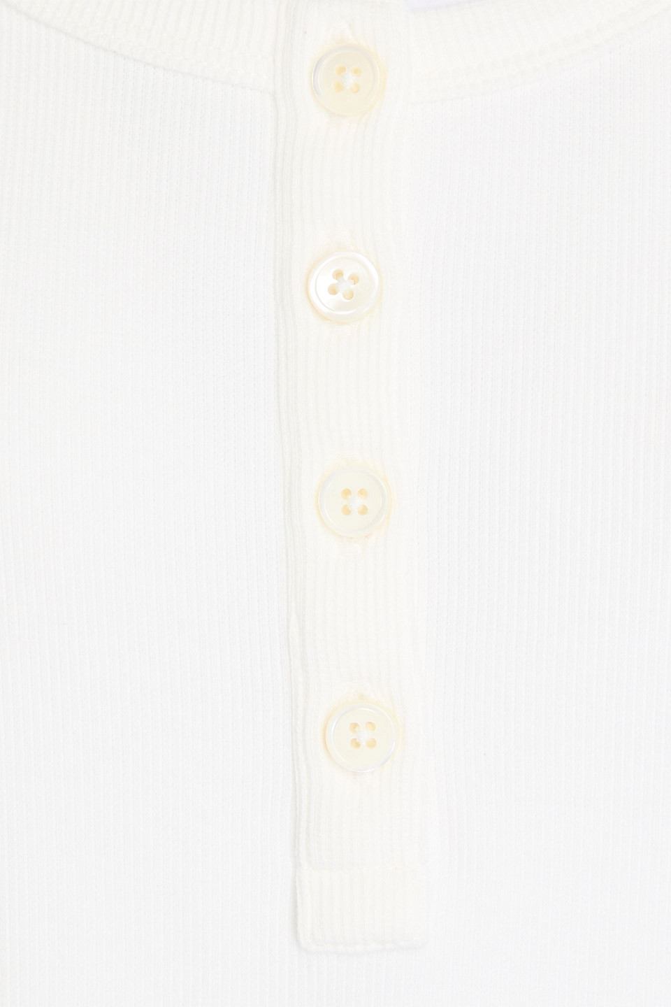 Alex Mill Everyday Ribbed Cotton-blend Jersey Top In Off-white