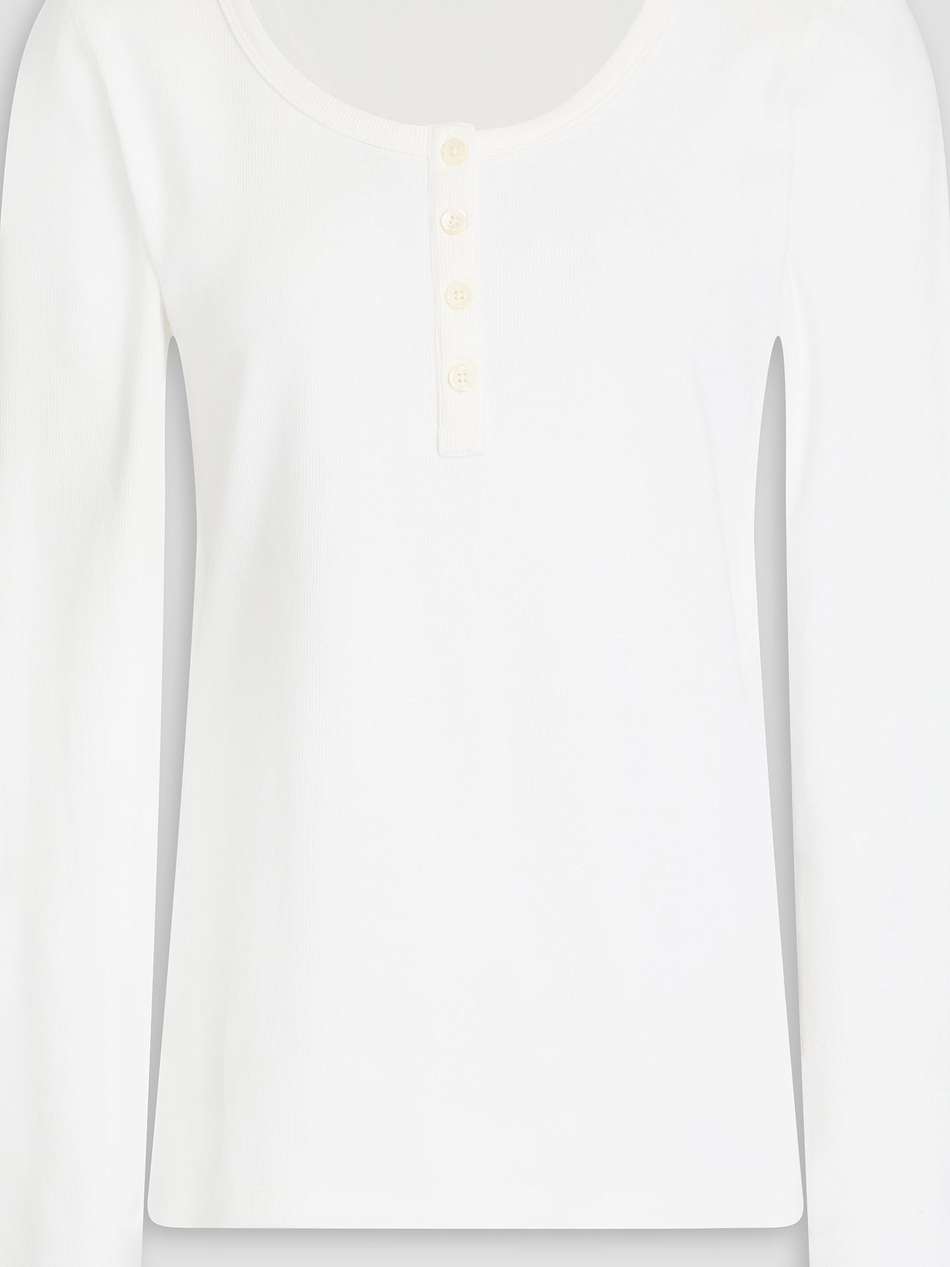 everyday ribbed cotton-blend jersey top
