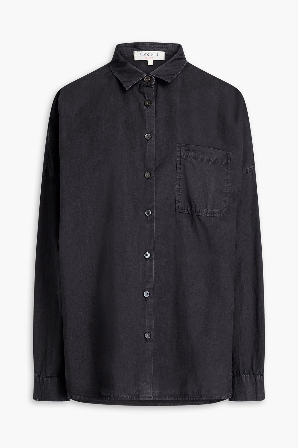 Alex Mill Jo Cotton-poplin Shirt In Black