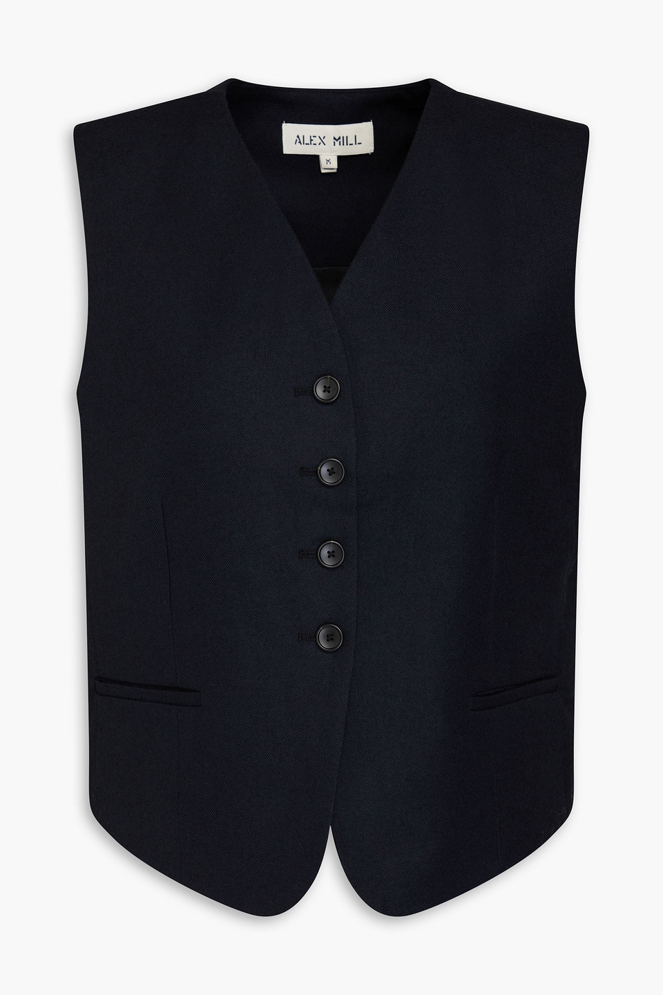 Alex Mill Soho Flannel Vest In Midnight Blue