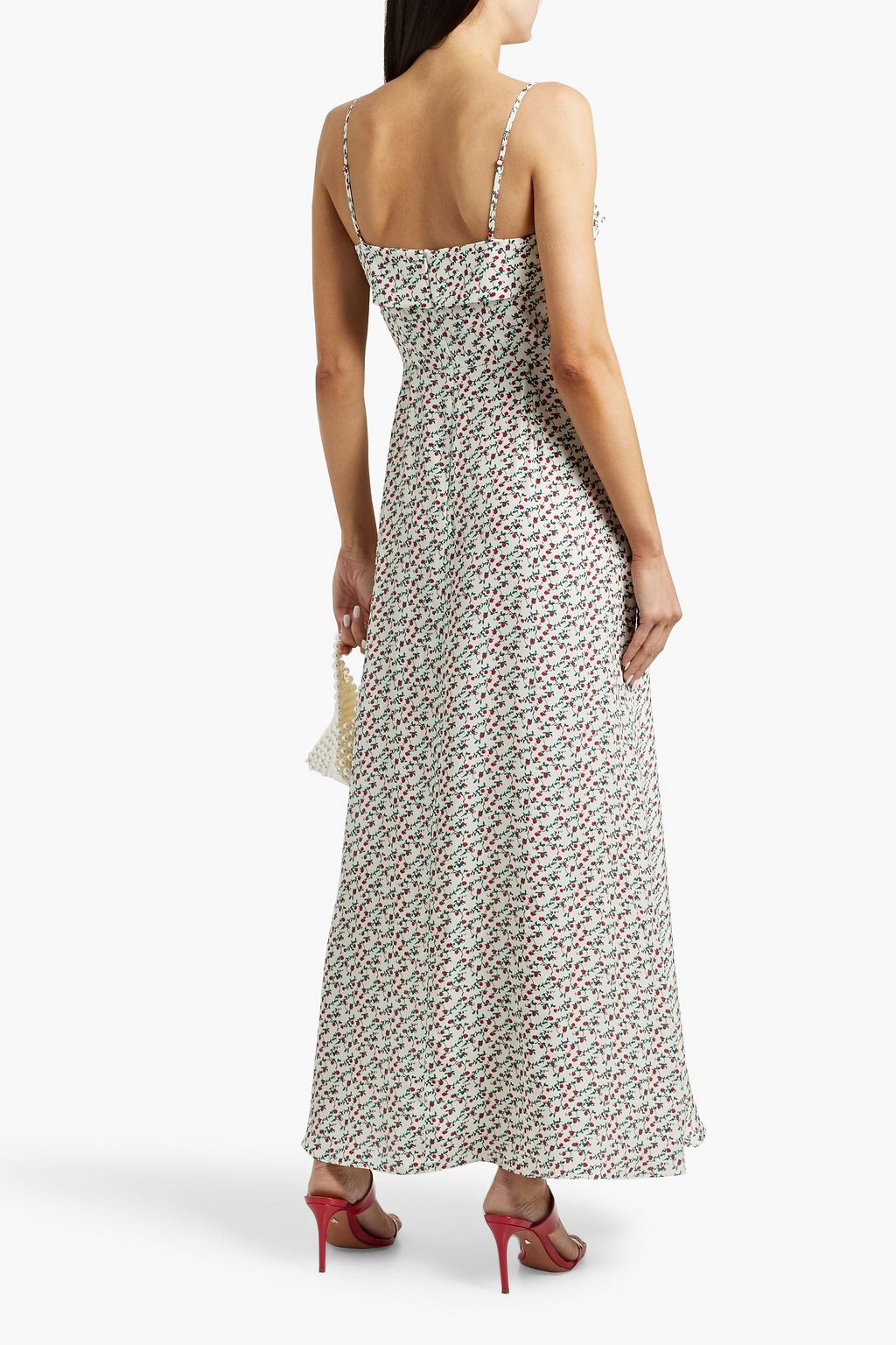 HVN Nora floral-print silk maxi dress