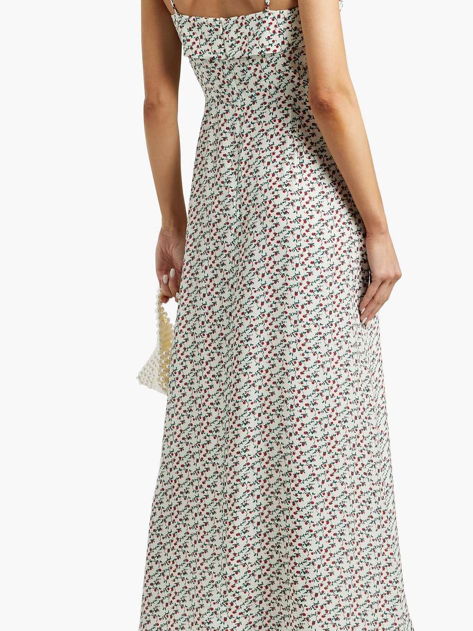 nora floral-print silk maxi dress