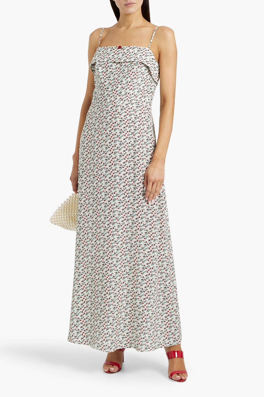 HVN Nora floral-print silk maxi dress