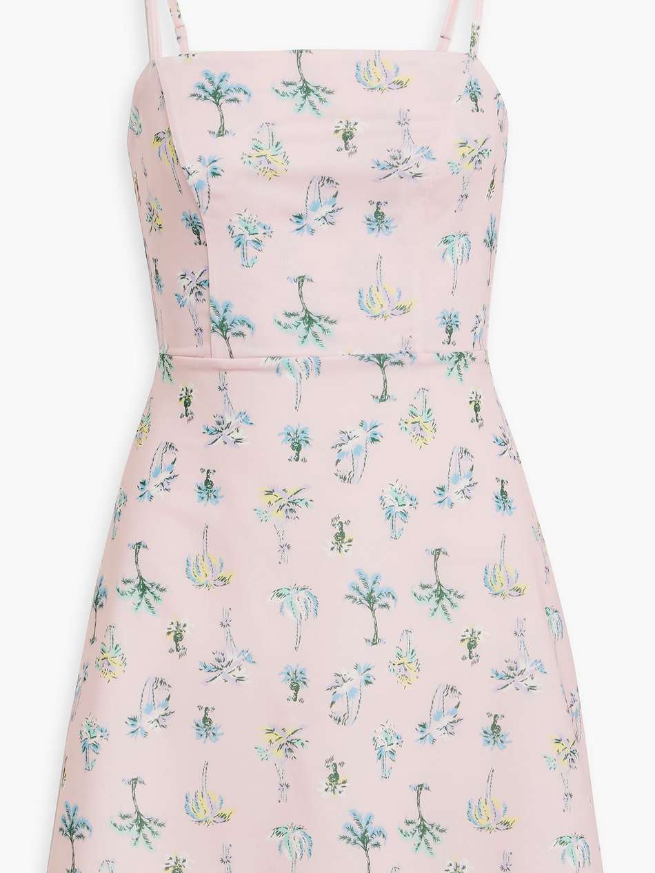 nora printed stretch-jersey mini dress