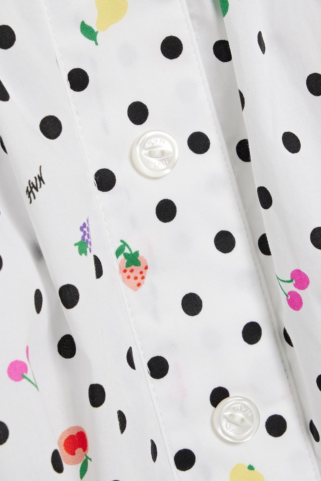 HVN Laura printed cotton-blend poplin dress