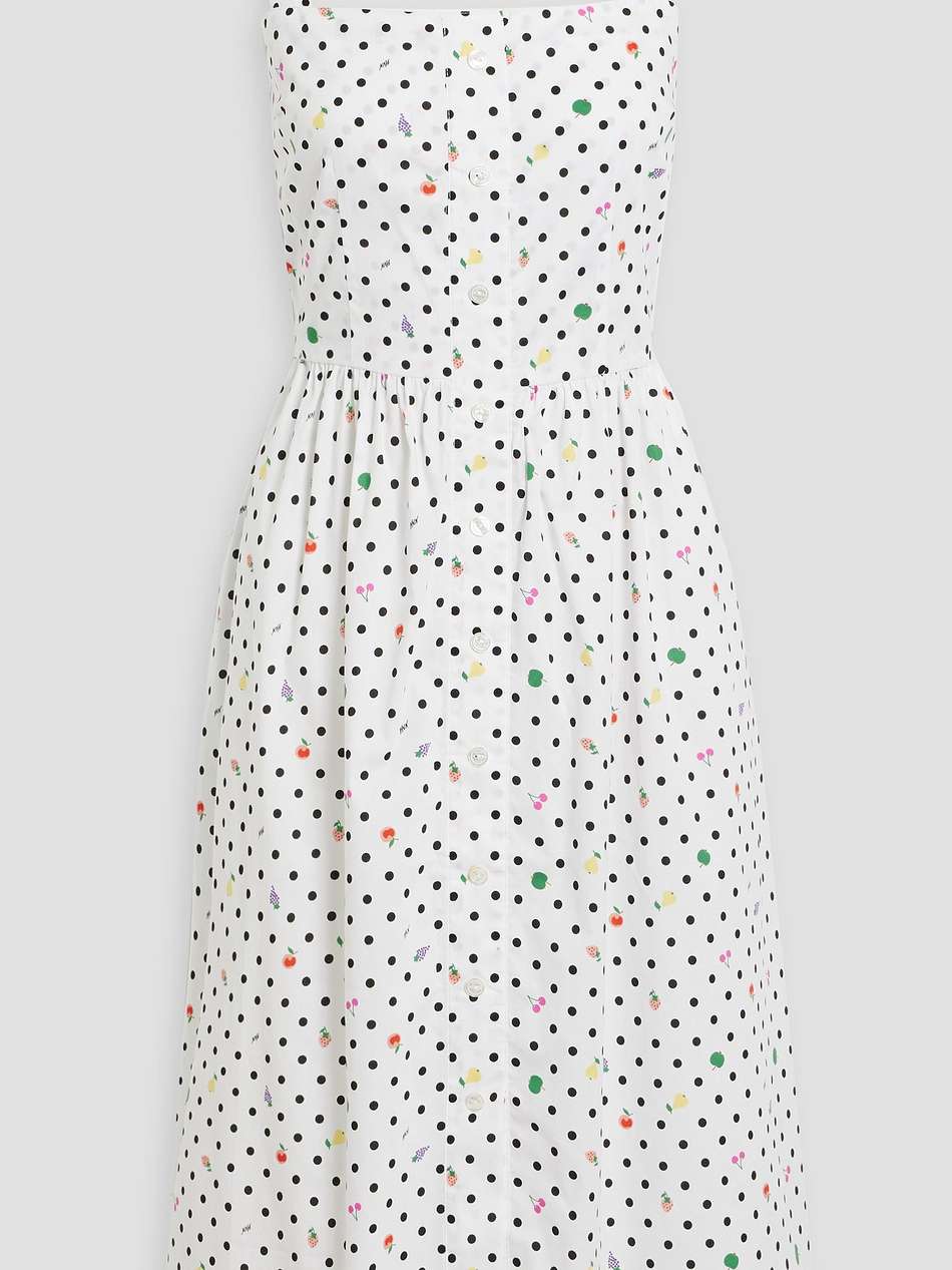 laura printed cotton-blend poplin dress