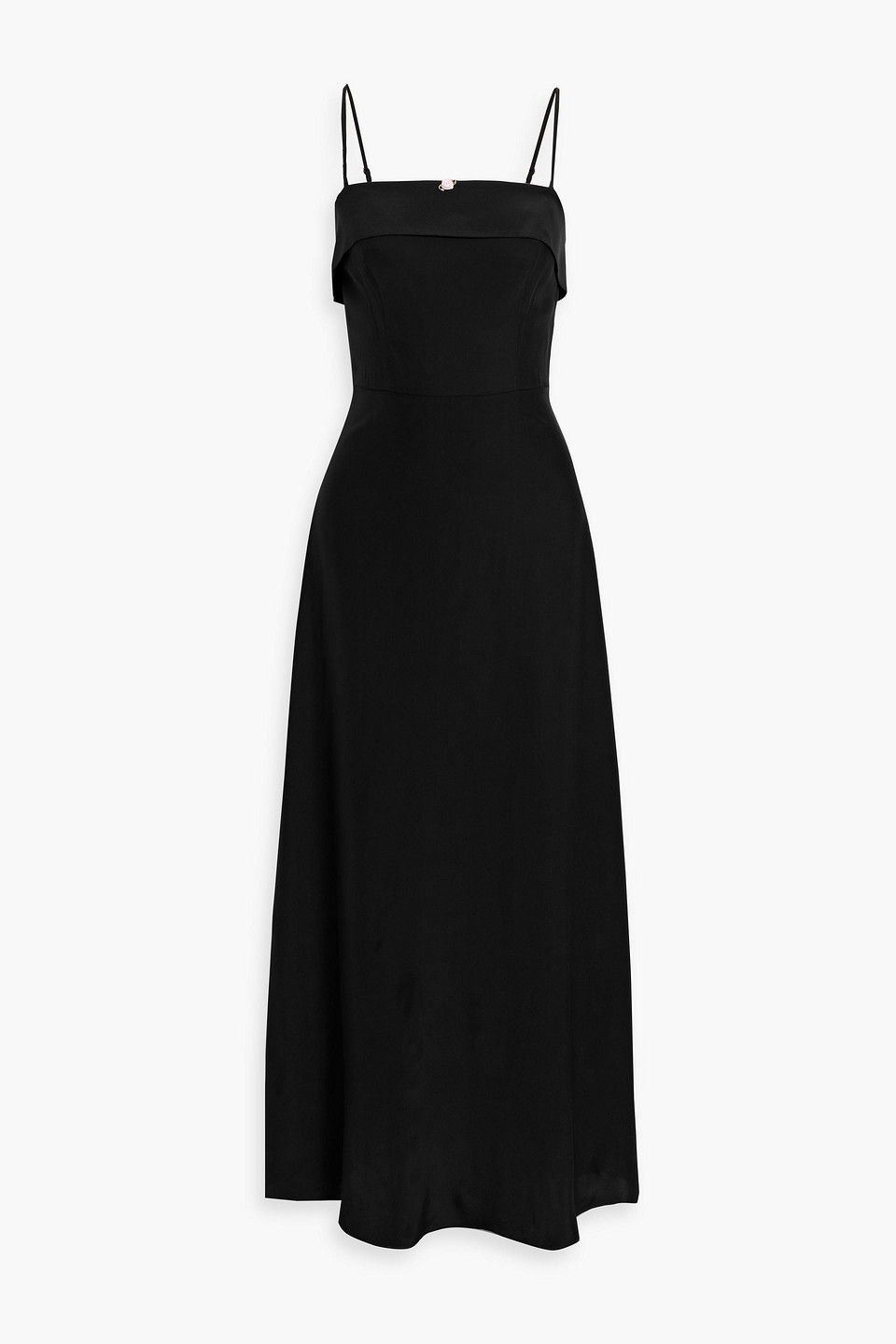 Hvn Nora Silk Mini Dress In Black