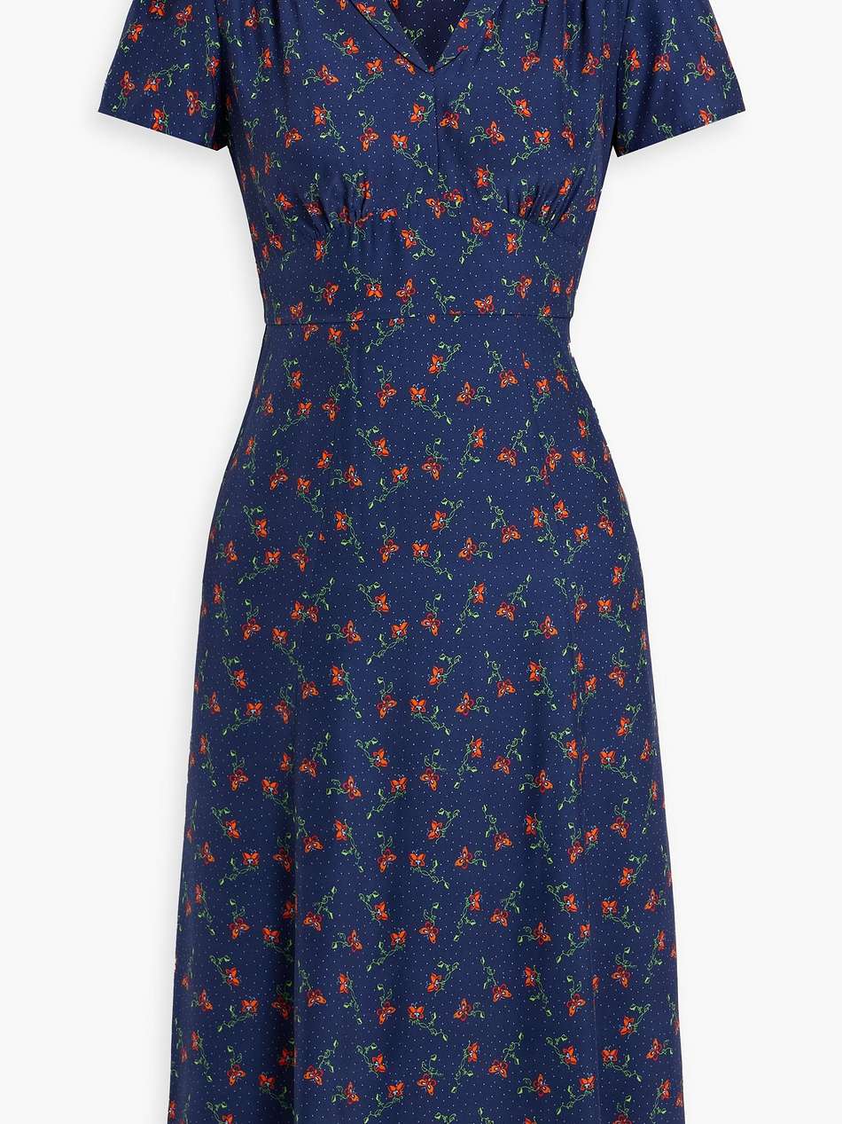 morgan printed silk dress