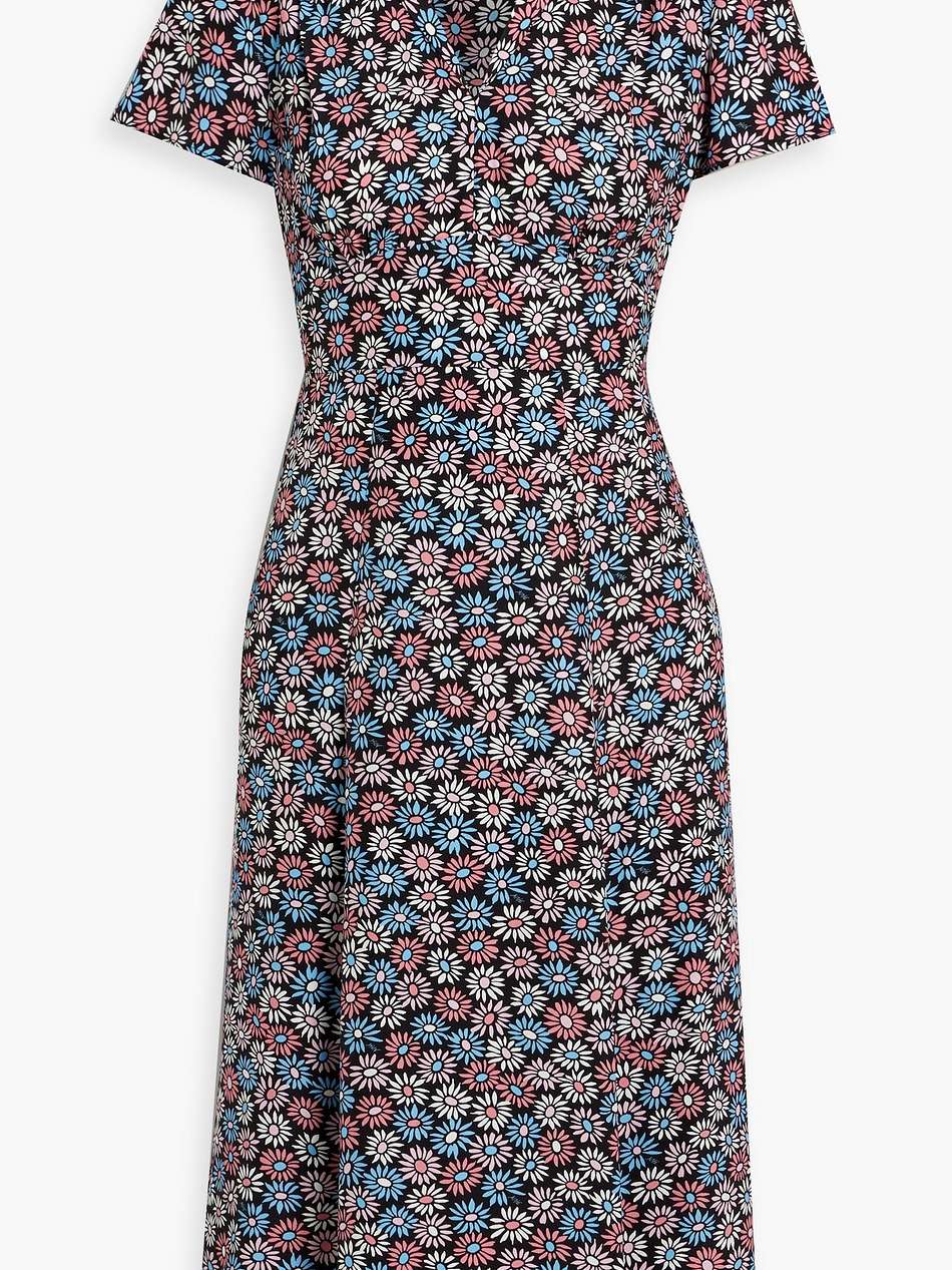 morgan floral-print silk dress