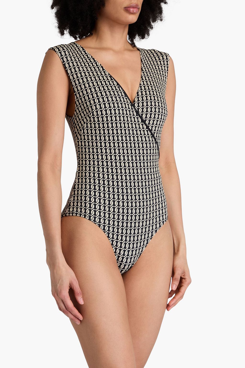 BY MALENE BIRGER لباس سباحة ليموريا بتصميم ملتف بطبعات