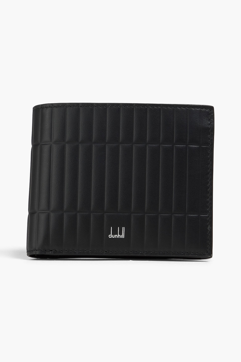 Dunhill Rollagas Embossed Leather Wallet In Black