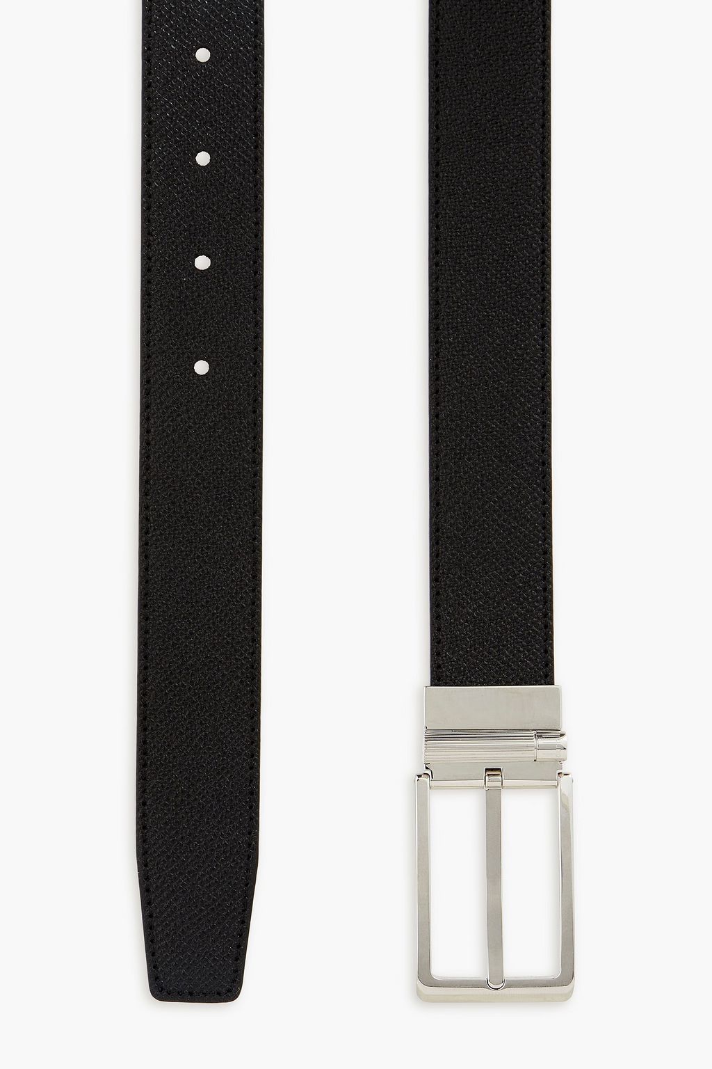 DUNHILL Textured-leather belt