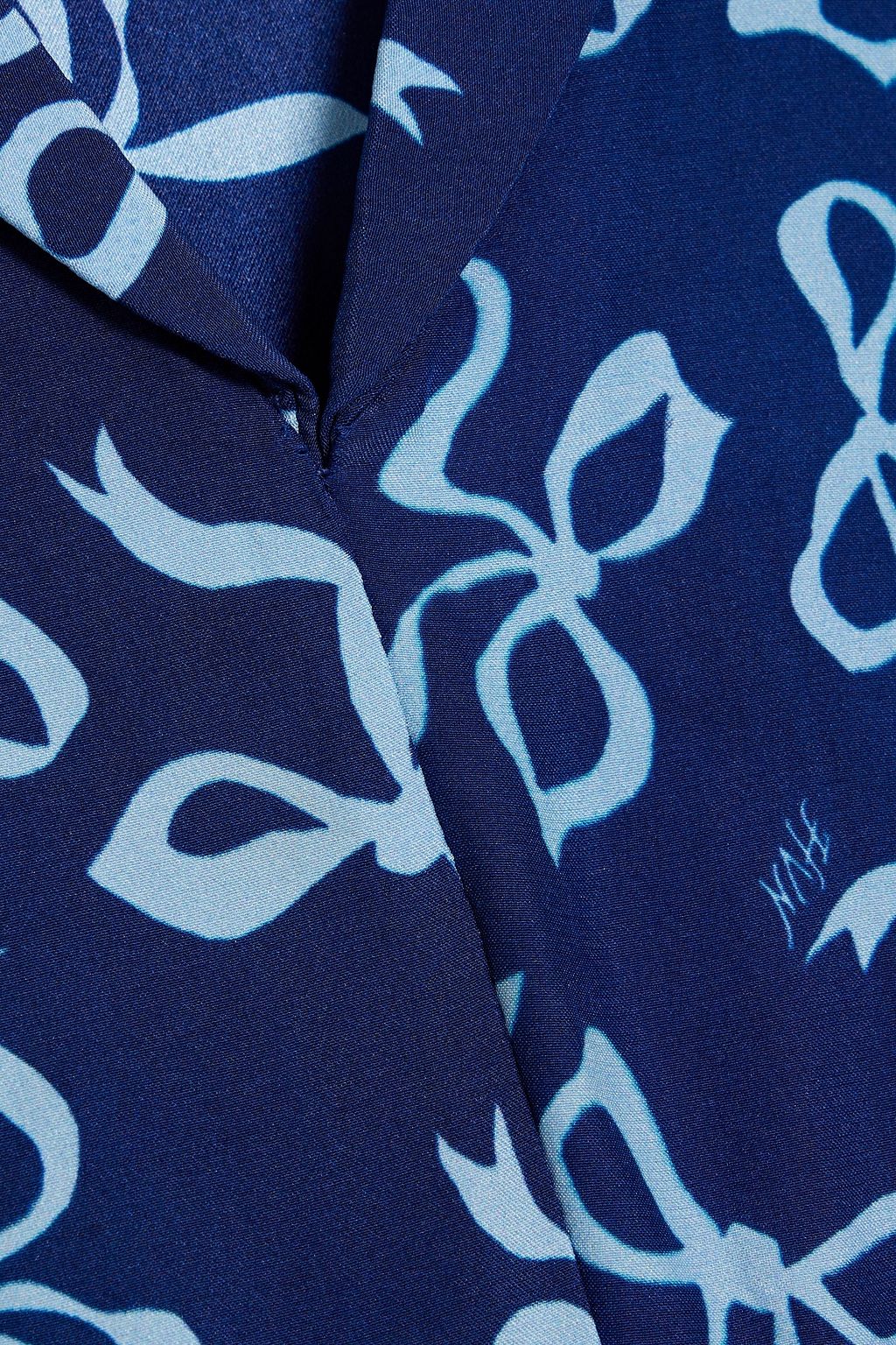 HVN Morgan printed silk dress