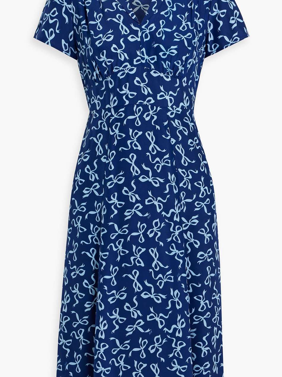 morgan printed silk dress