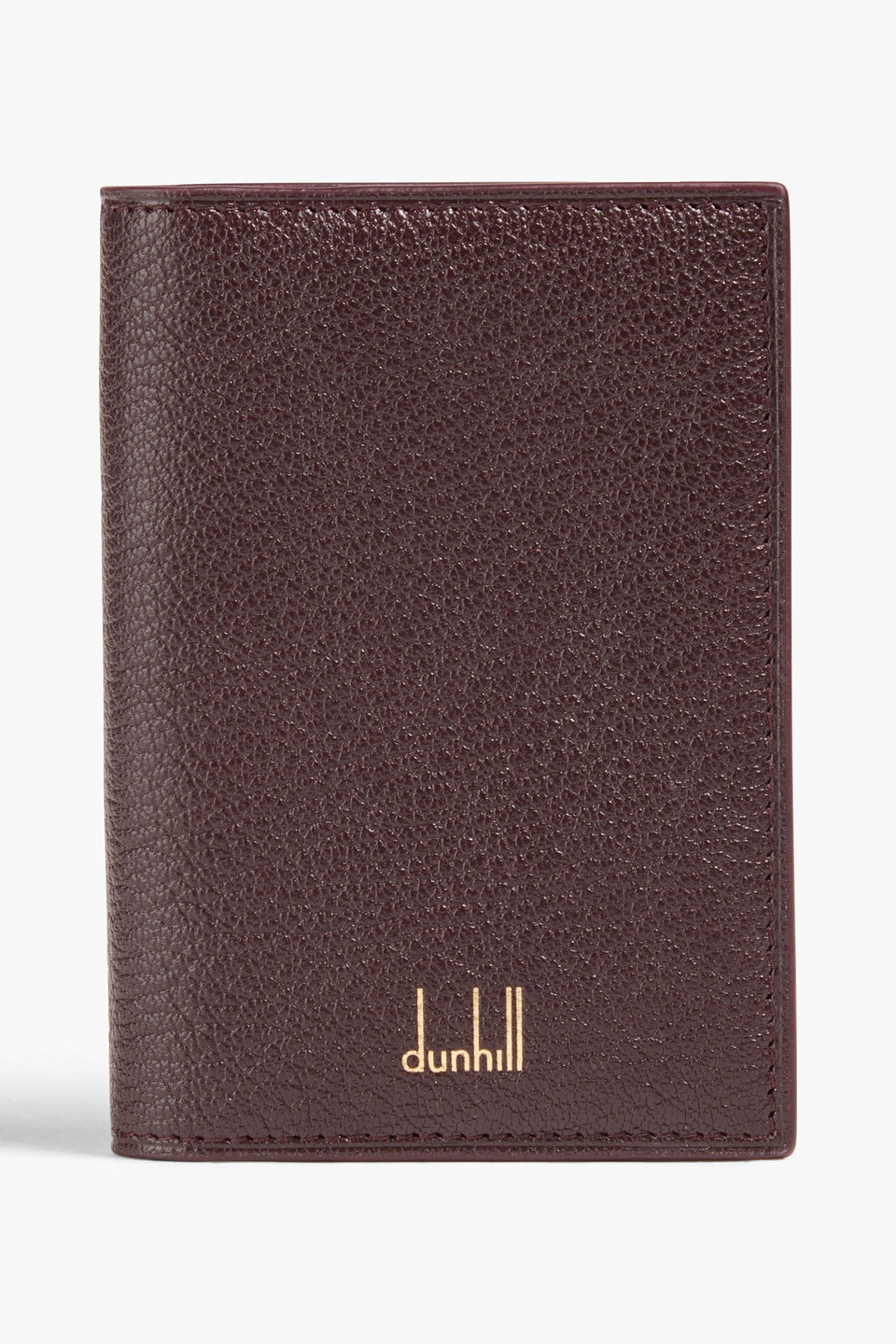 Dunhill Textured-leather Cardholder In Burgundy