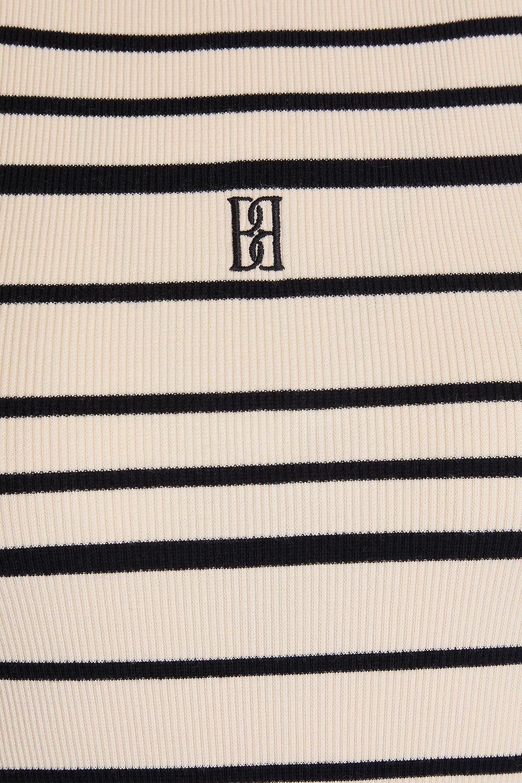 BY MALENE BIRGER Lovelo striped ribbed cotton-blend midi dress