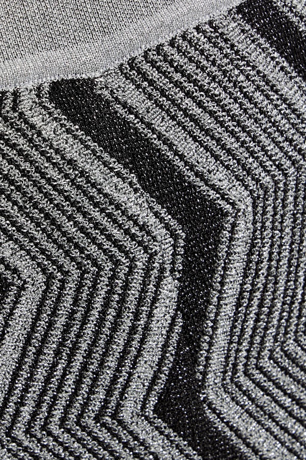 MISSONI Metallic crochet-knit flared pants