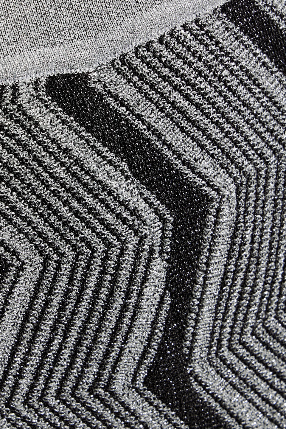 Shop Missoni Metallic Crochet-knit Flared Pants In Silver