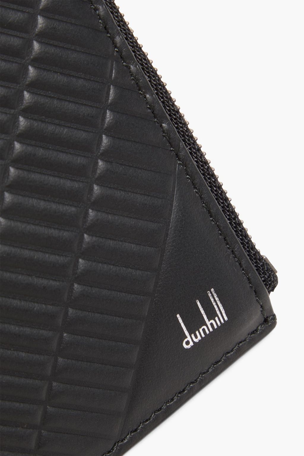 DUNHILL حافظة بطاقات من الجلد بتصميم منقوش