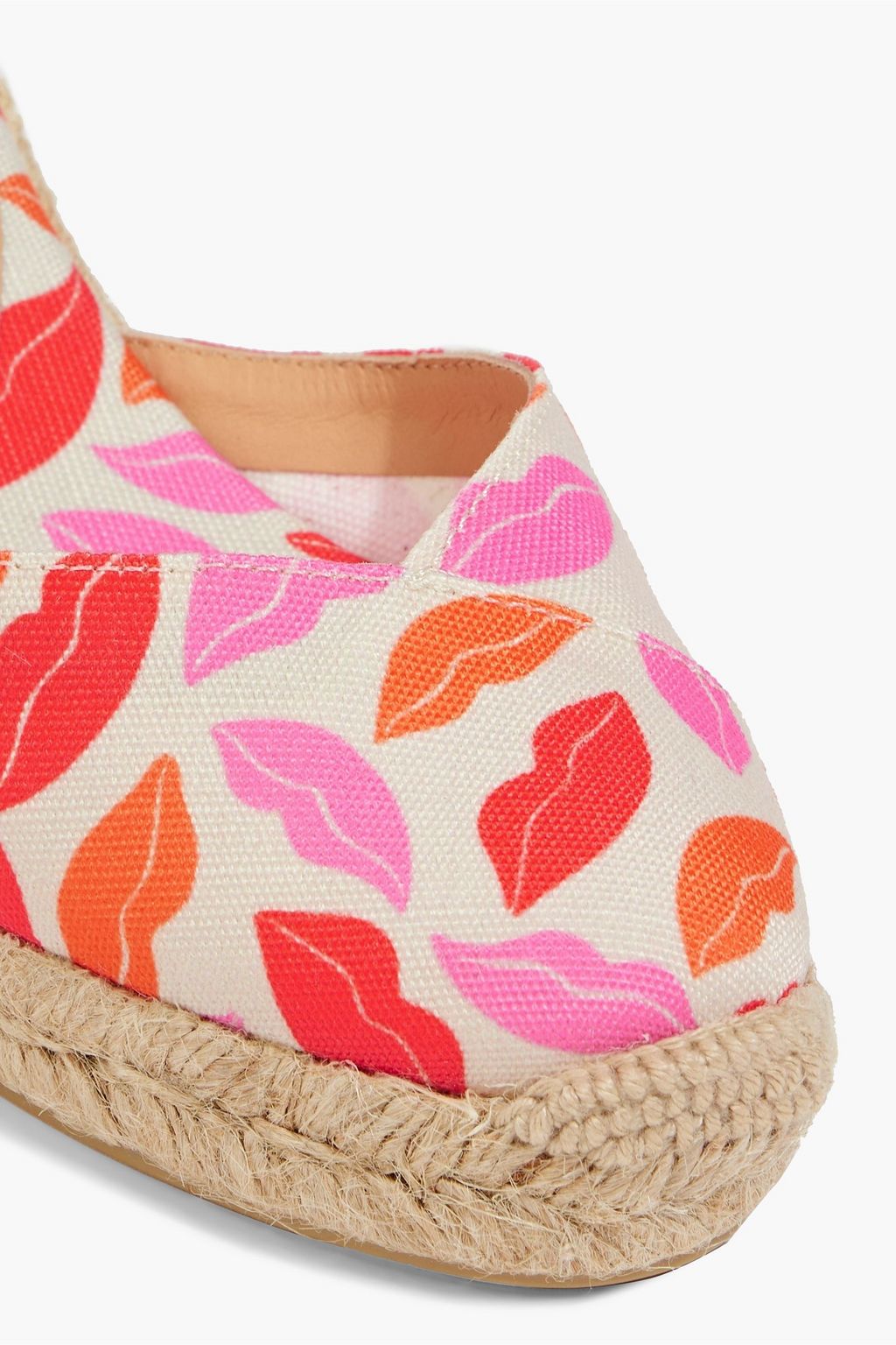 DIANE VON FURSTENBERG X CASTAÑER Chiara printed canvas wedge espadrilles