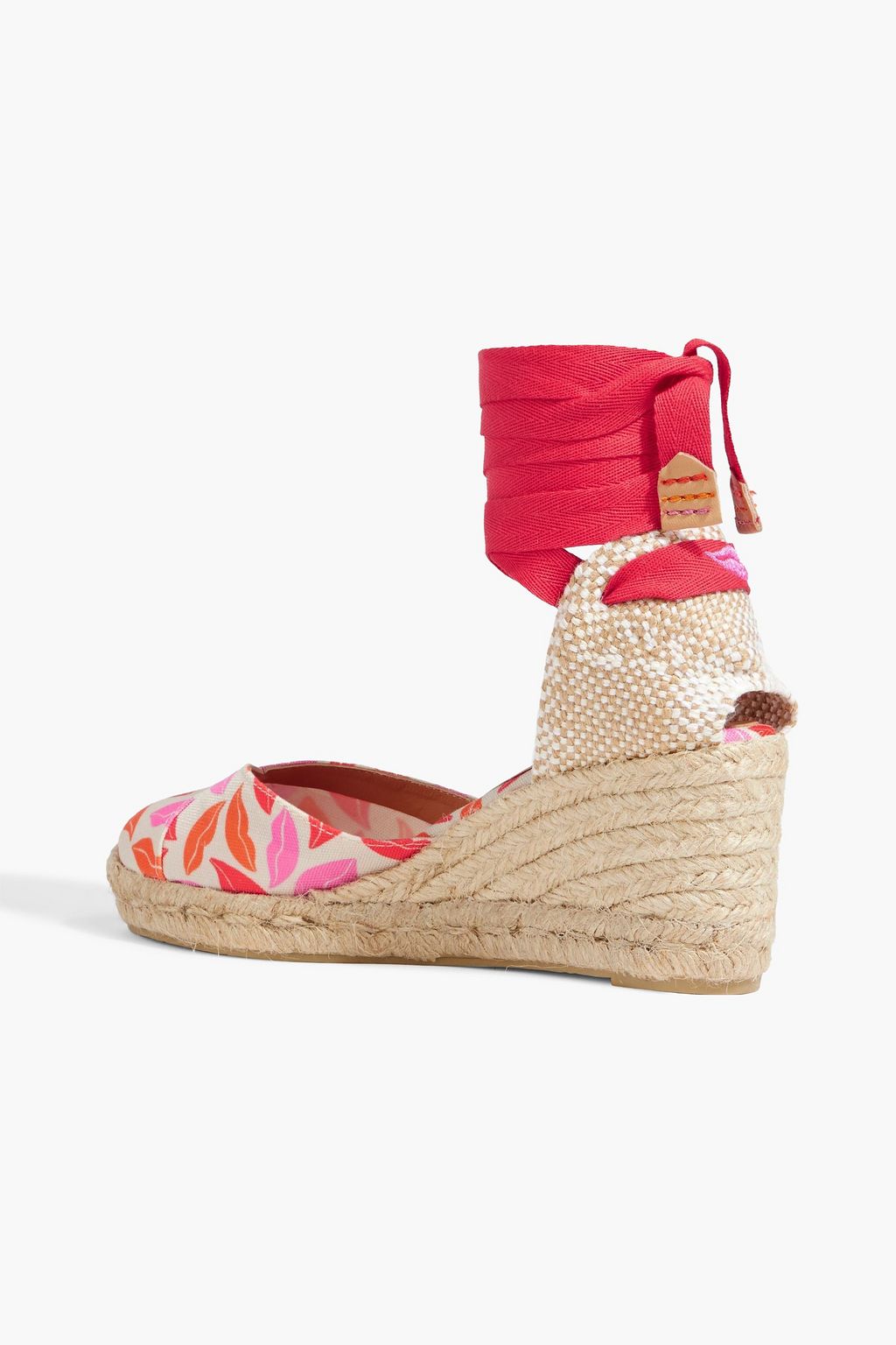DIANE VON FURSTENBERG X CASTAÑER Chiara printed canvas wedge espadrilles