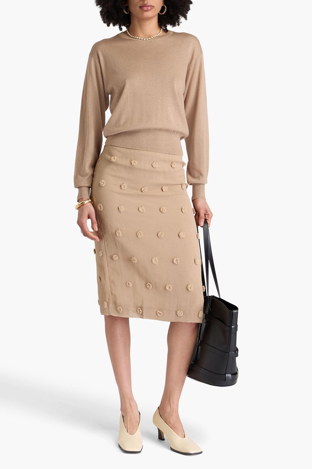 BY MALENE BIRGER كنزة رياضية من مزيج لايوسيل من "مانتيا"