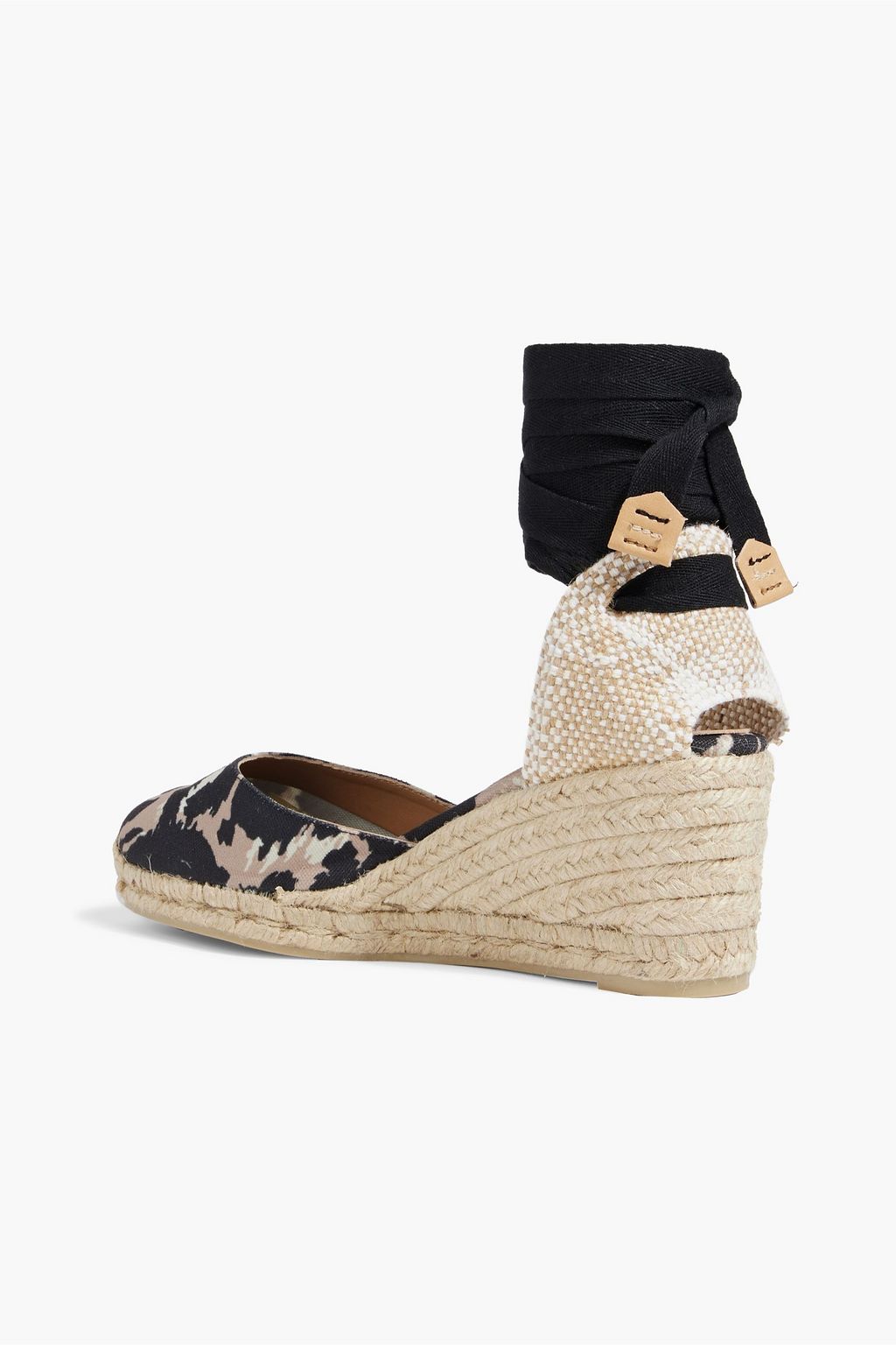 DIANE VON FURSTENBERG X CASTAÑER Carina leopard-print canvas wedge espadrilles
