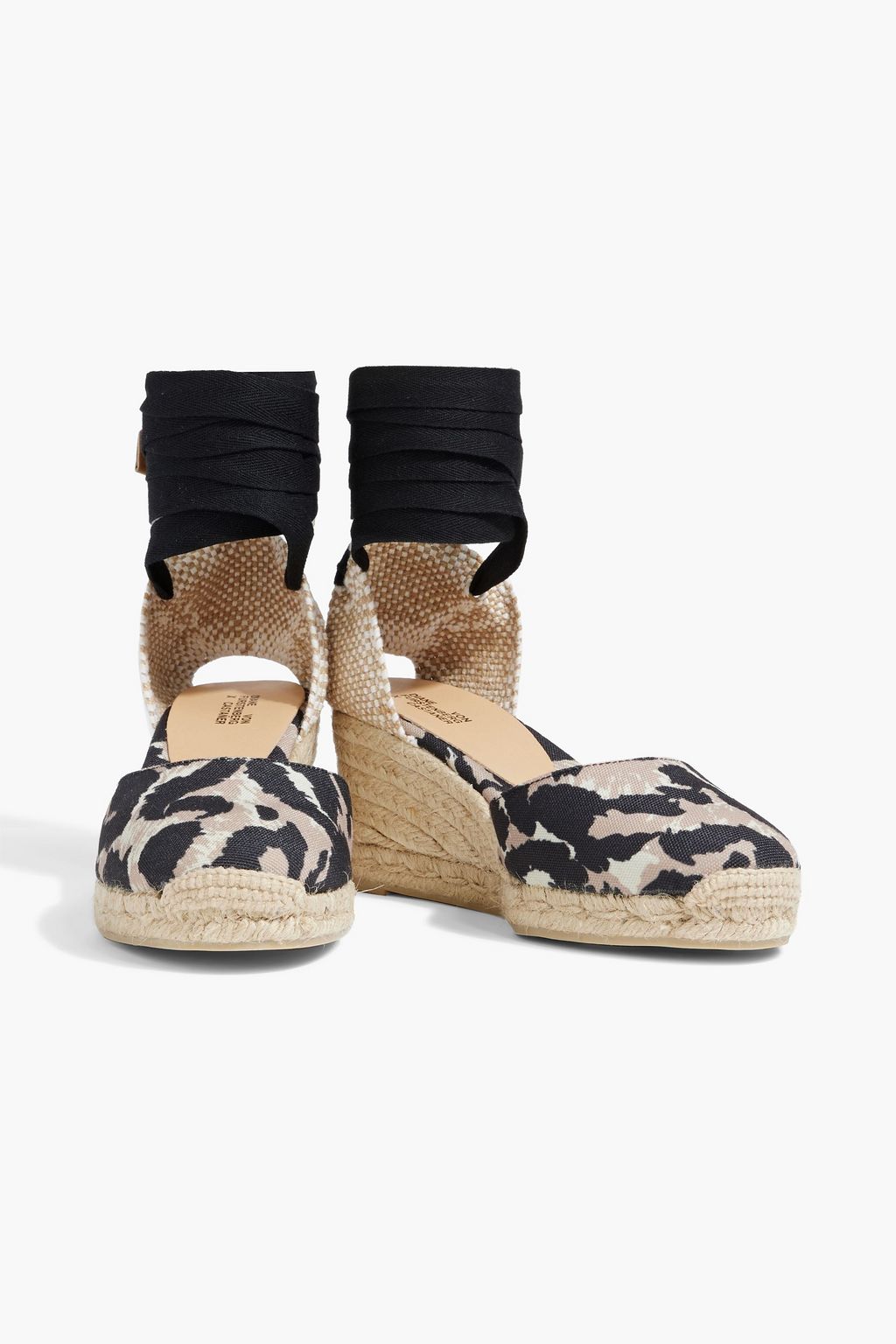 DIANE VON FURSTENBERG X CASTAÑER Carina leopard-print canvas wedge espadrilles