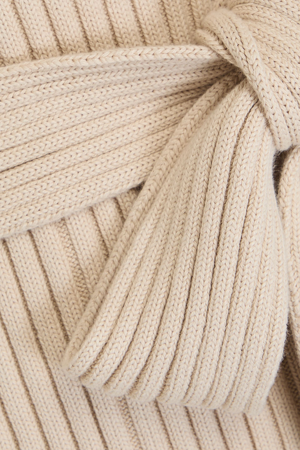 BY MALENE BIRGER HONEYA RIBBED-KNIT COTTON-BLEND MIDI DRESS