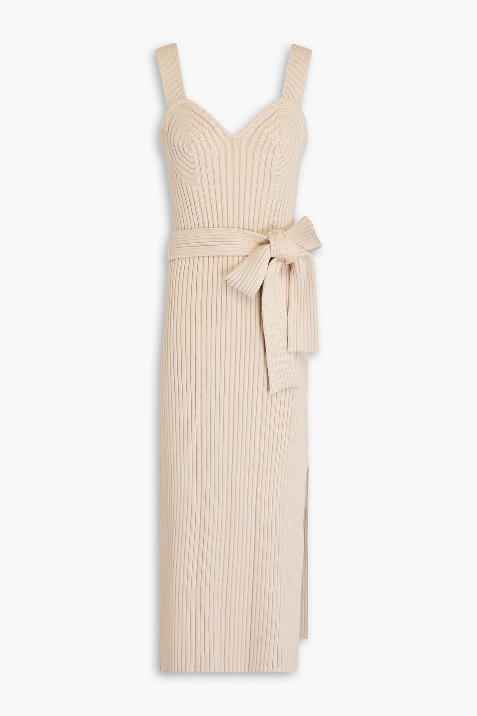 BY MALENE BIRGER HONEYA RIBBED-KNIT COTTON-BLEND MIDI DRESS