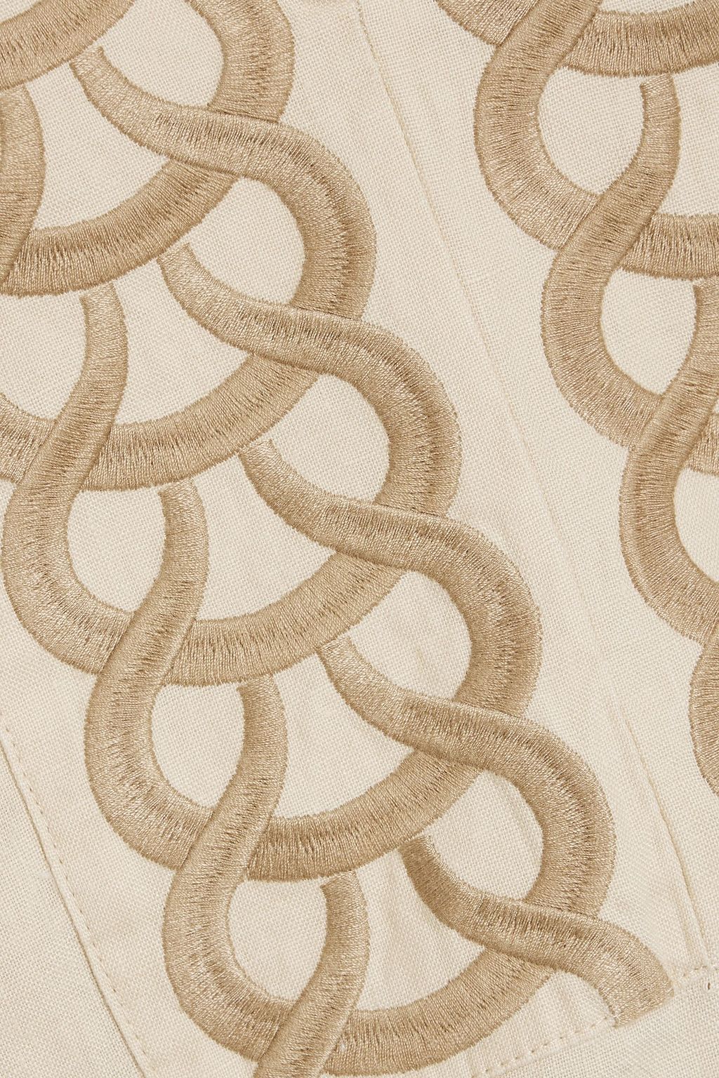 BY MALENE BIRGER بلوزة كادموس من الكتّان بتصميم مطرّز