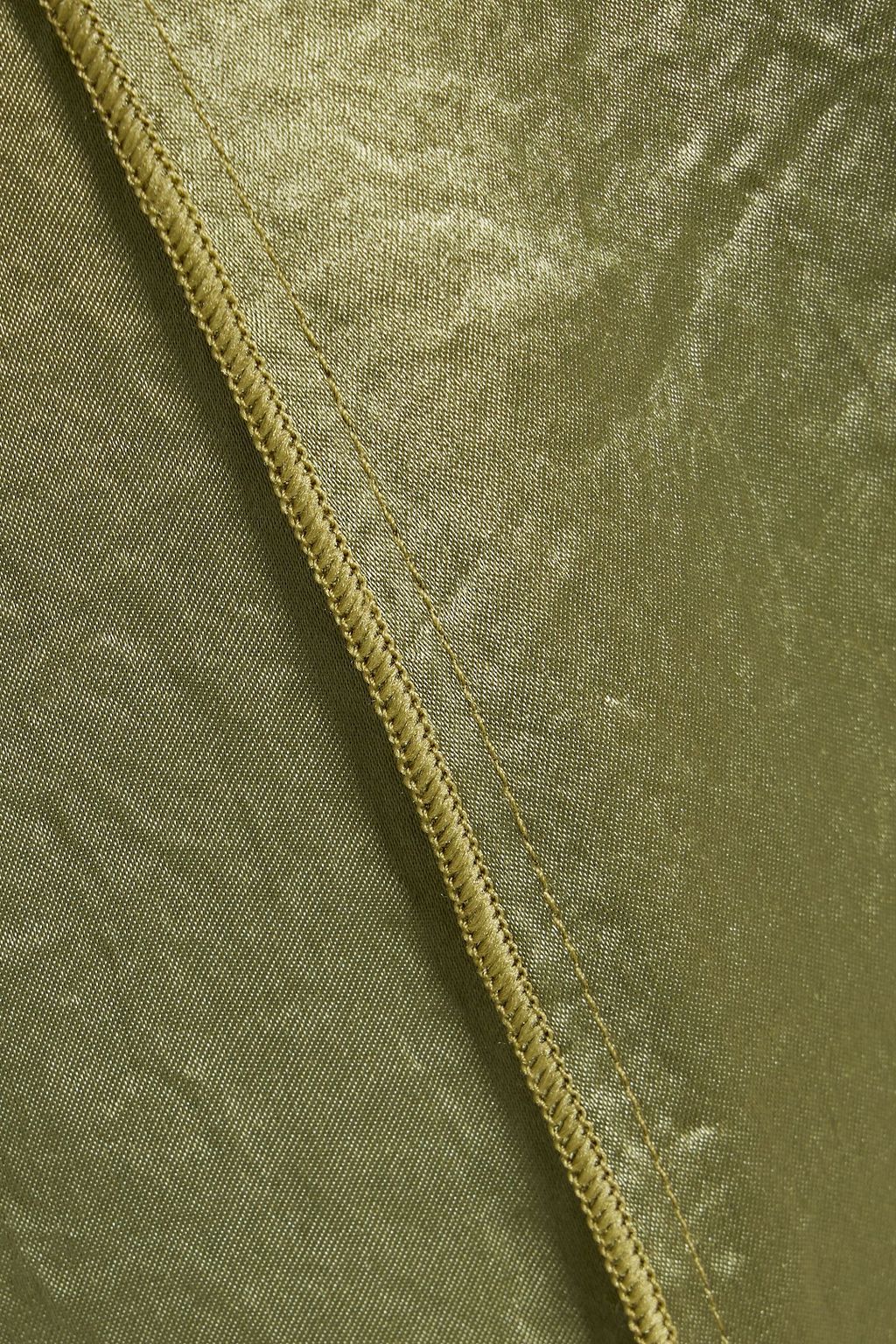 VINCE. Crinkled-satin midi skirt