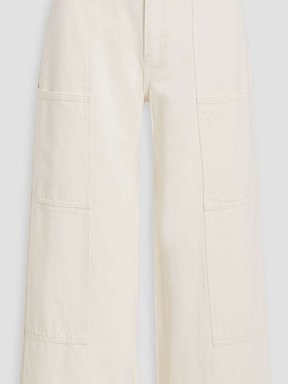 cropped high-rise cargo jeans