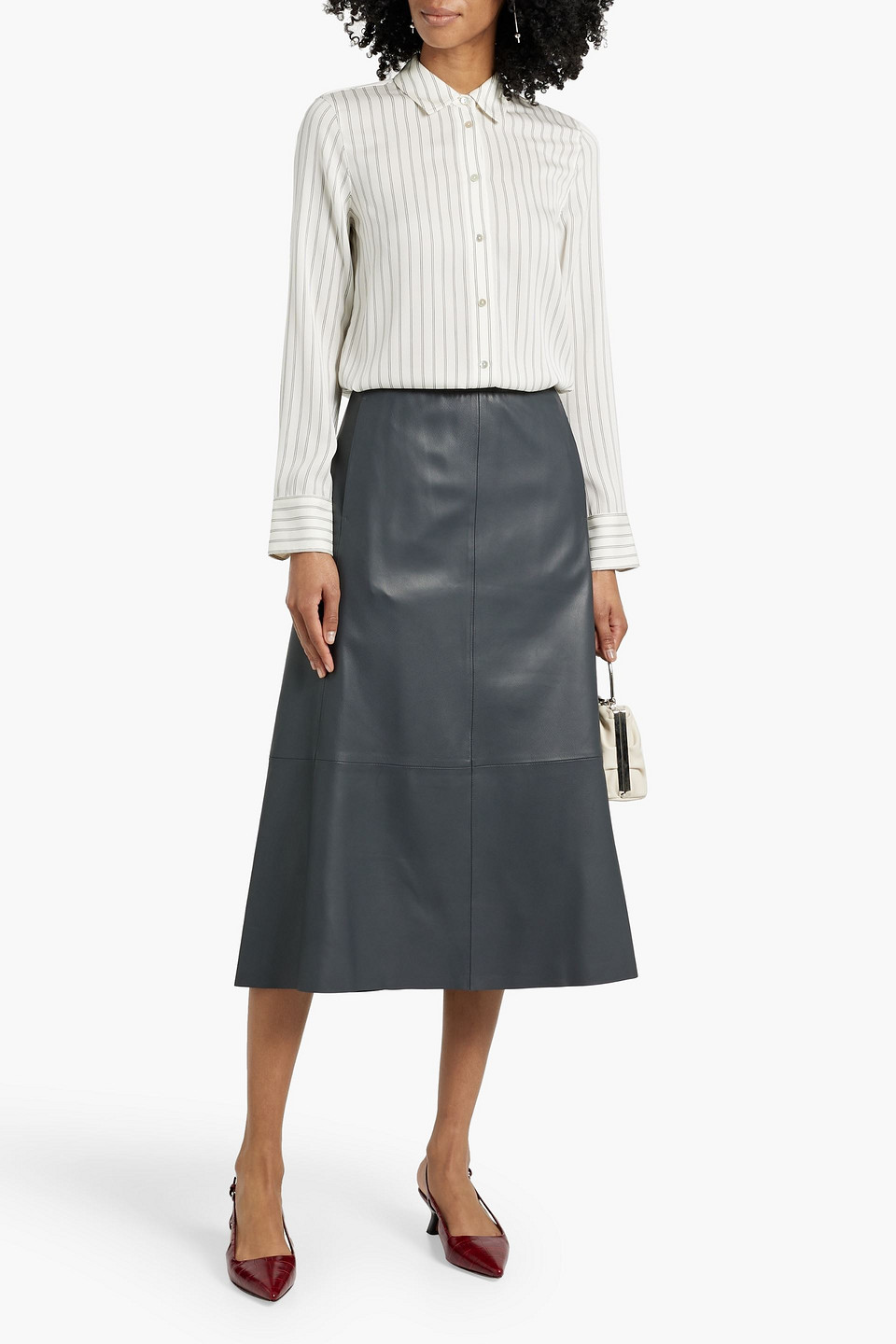 Vince Striped Silk-blend Shirt
